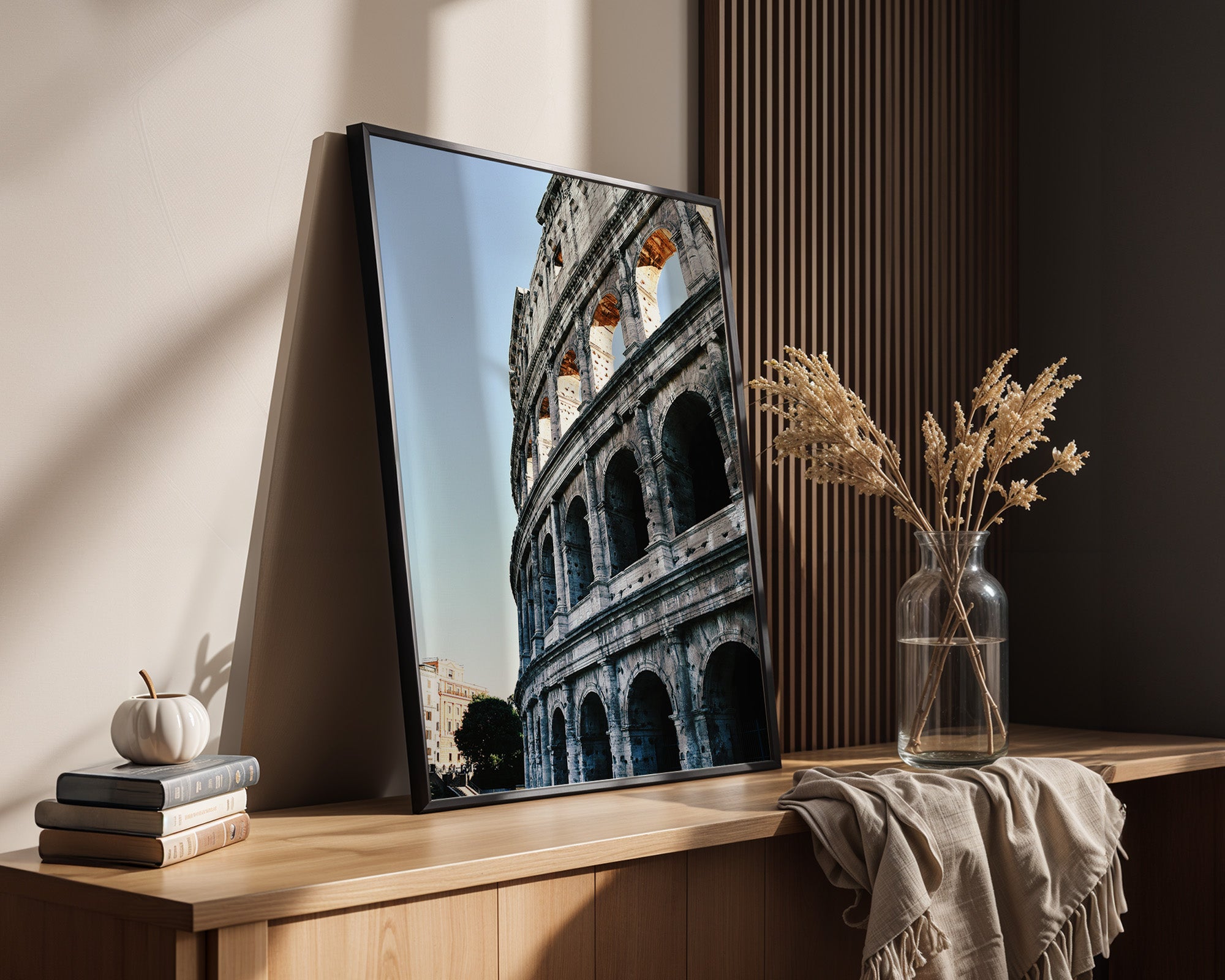 Kolosseum Perspektive Blau