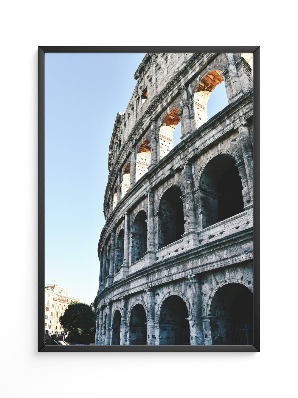 Kolosseum Perspektive Blau