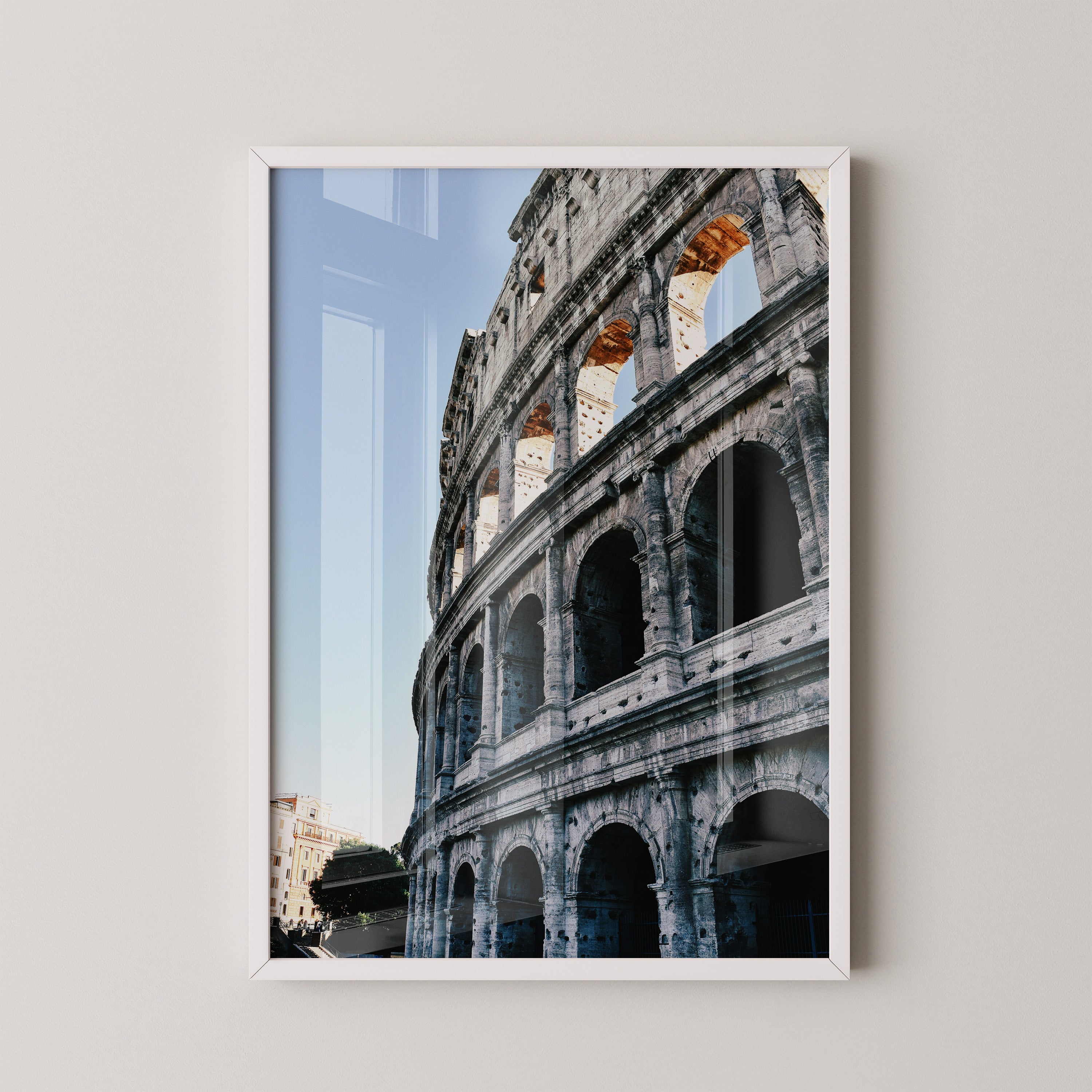 Kolosseum Perspektive Blau