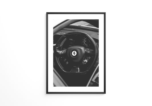 Lenkrad Carbon schwarzweiß