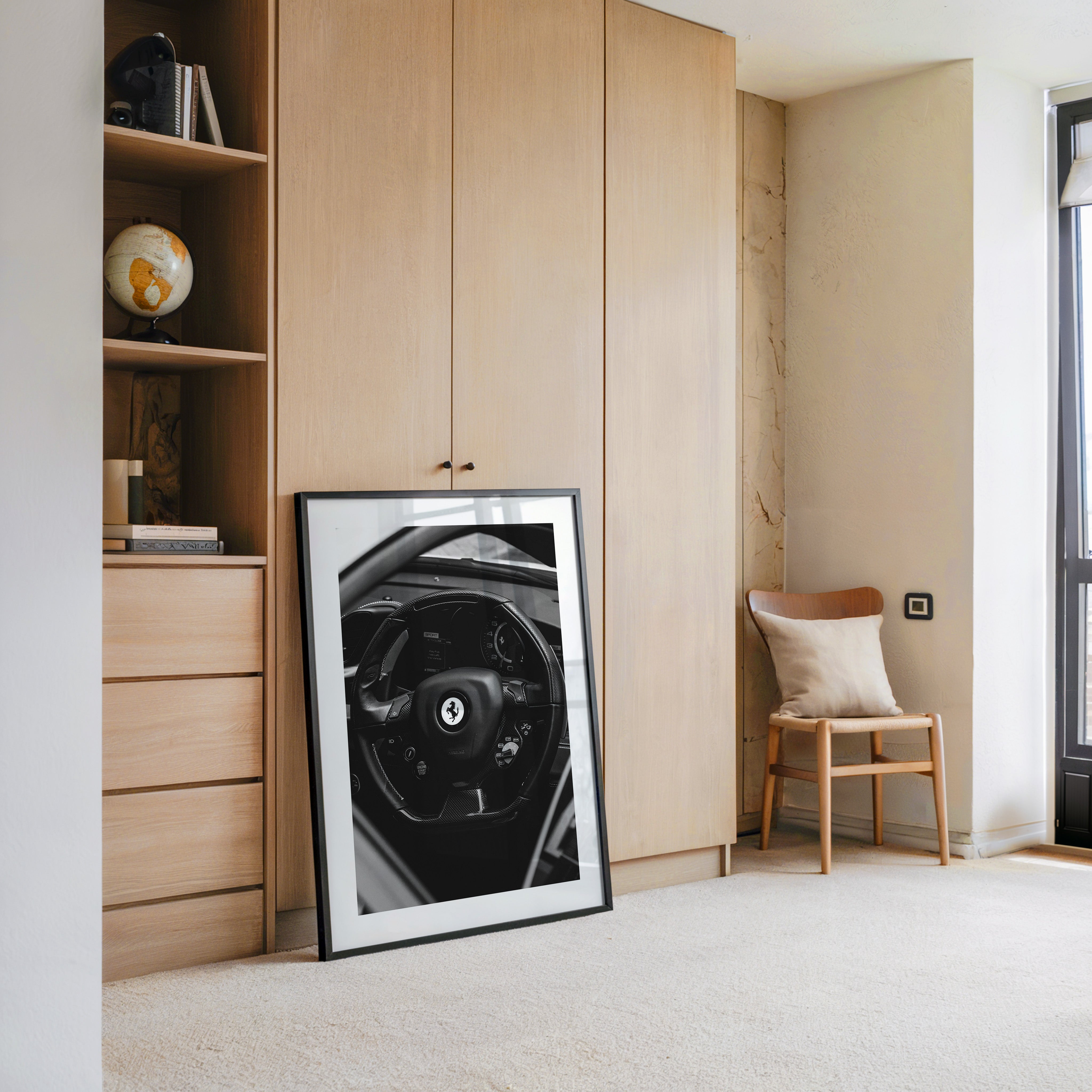 Lenkrad Carbon schwarzweiß