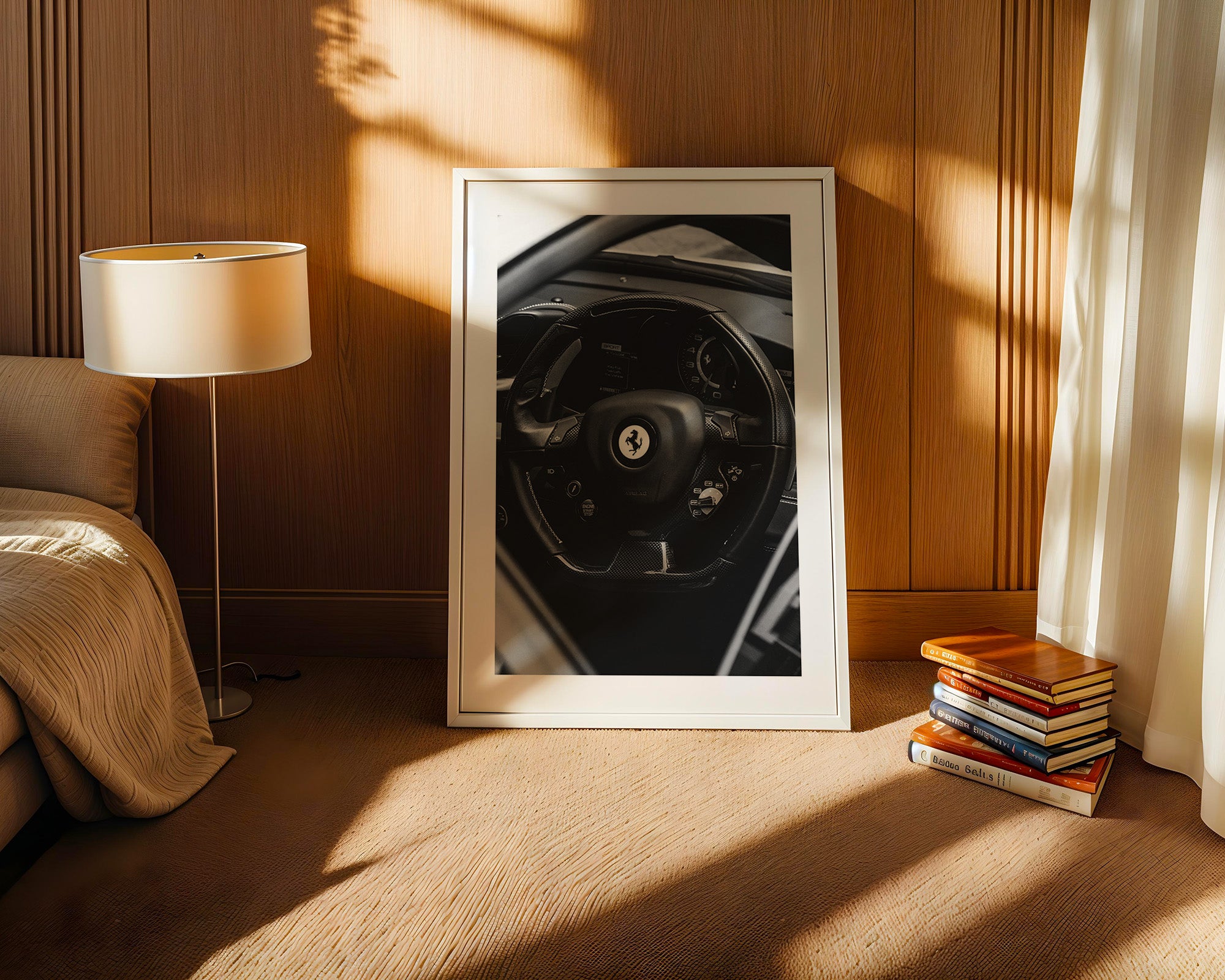 Lenkrad Carbon schwarzweiß