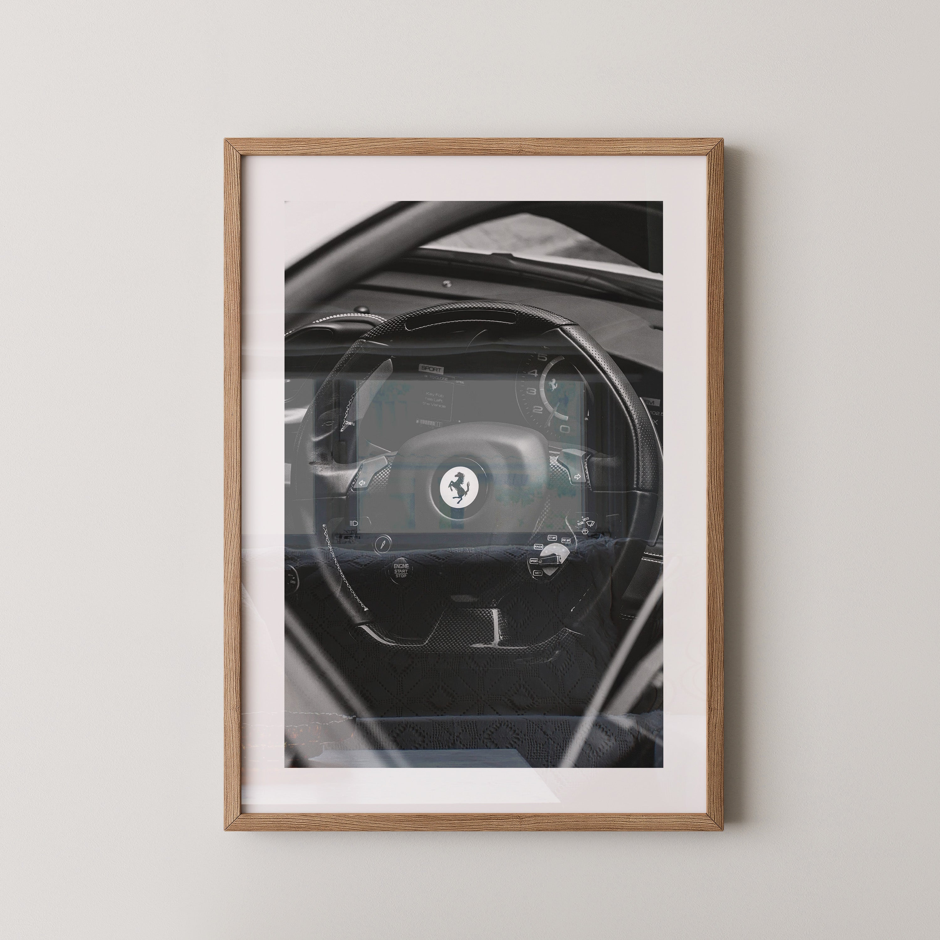 Lenkrad Carbon schwarzweiß