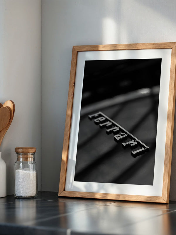 Ferrari Logo Schwarz-Weiß