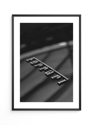 Ferrari Logo Schwarz-Weiß