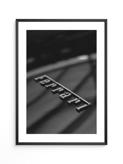 Ferrari Logo Schwarz-Weiß
