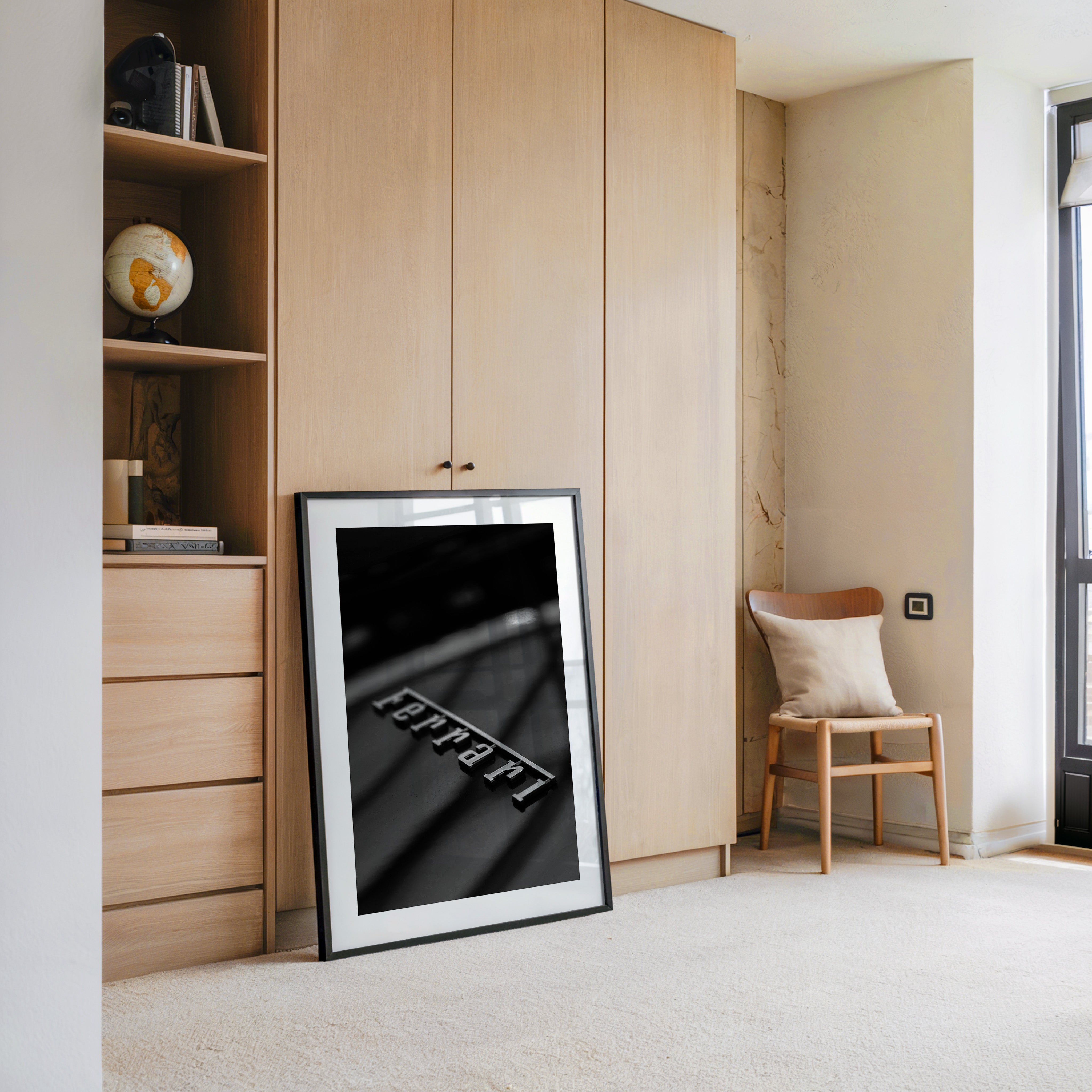 Ferrari Logo Schwarz-Weiß