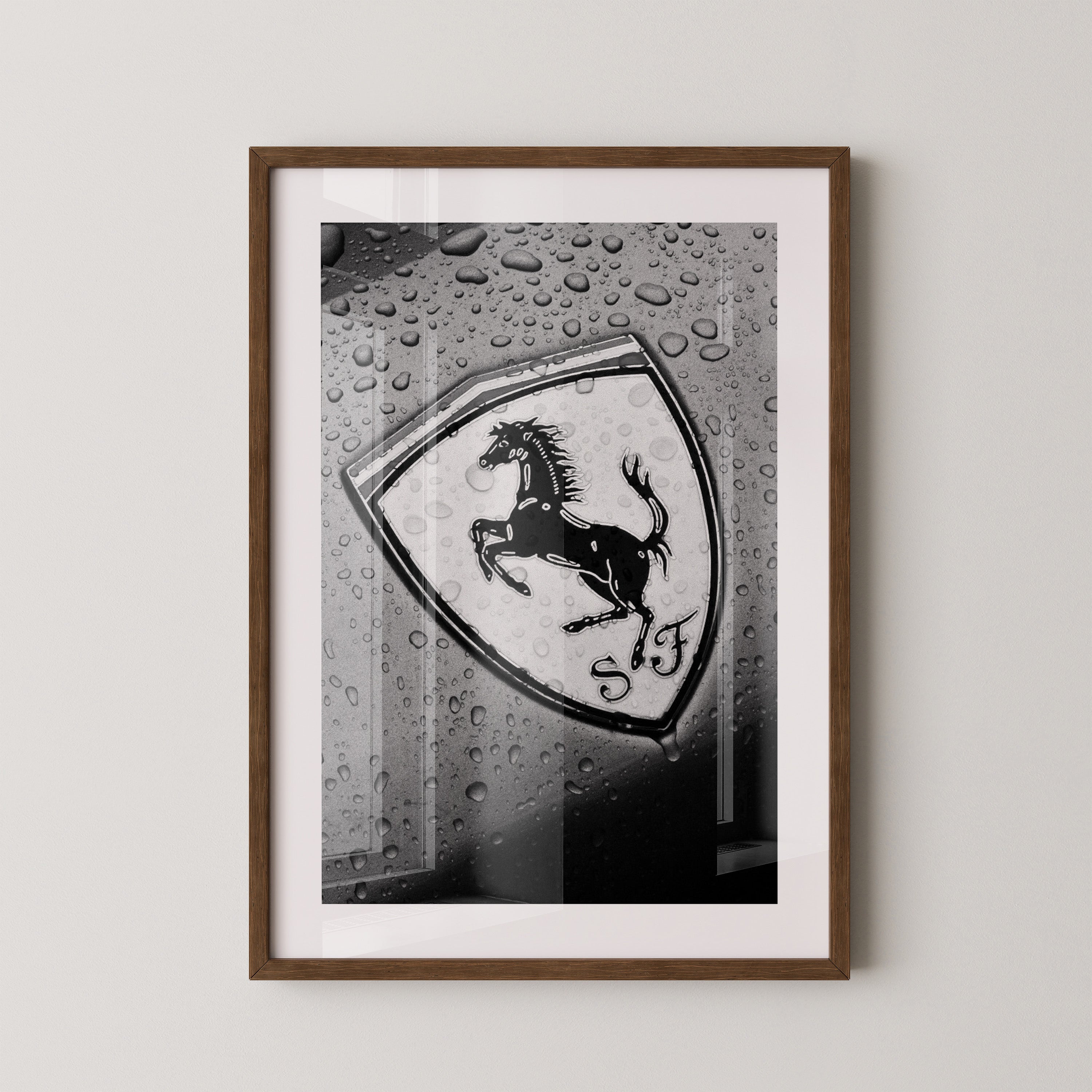 Regentropfen Pferd Emblem