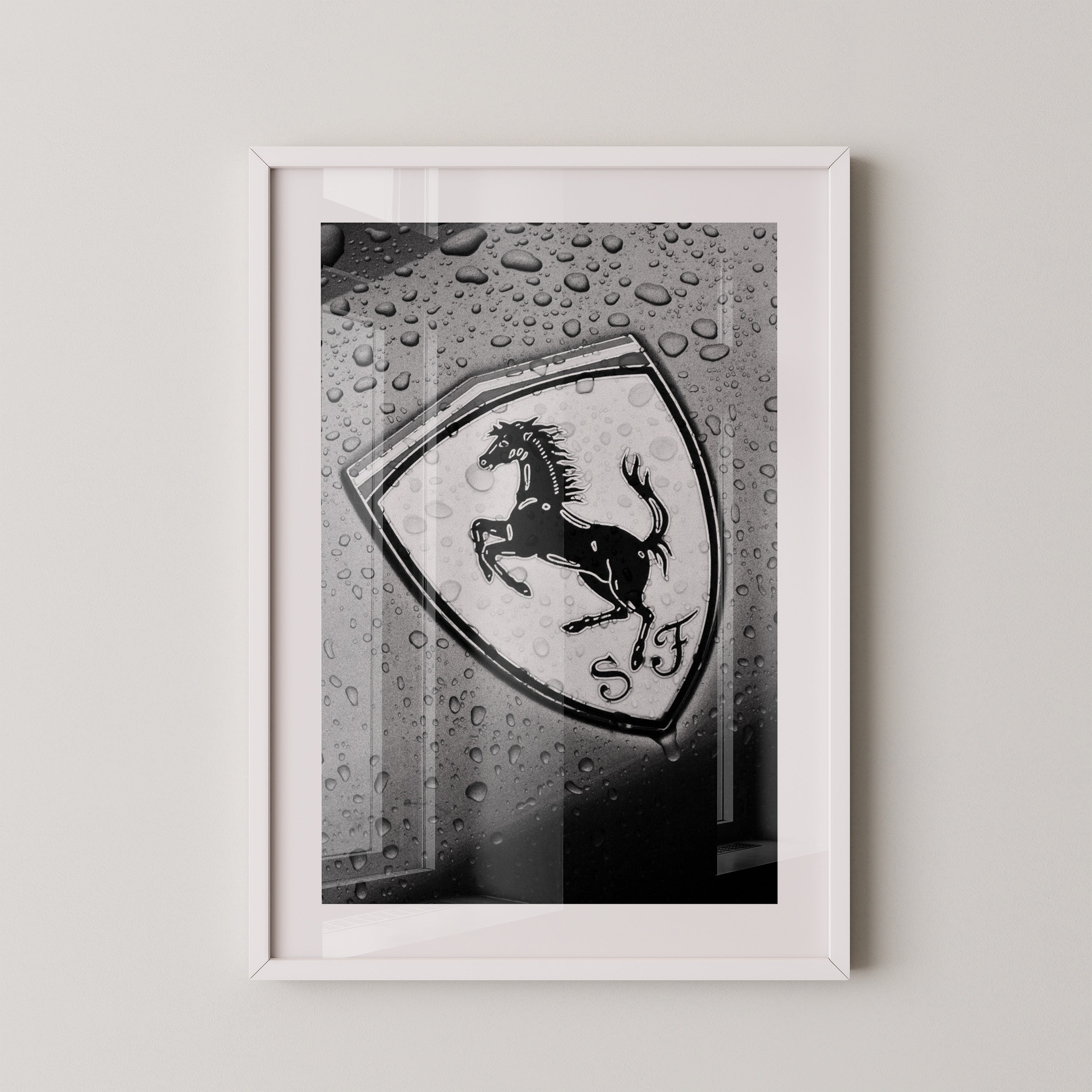 Regentropfen Pferd Emblem