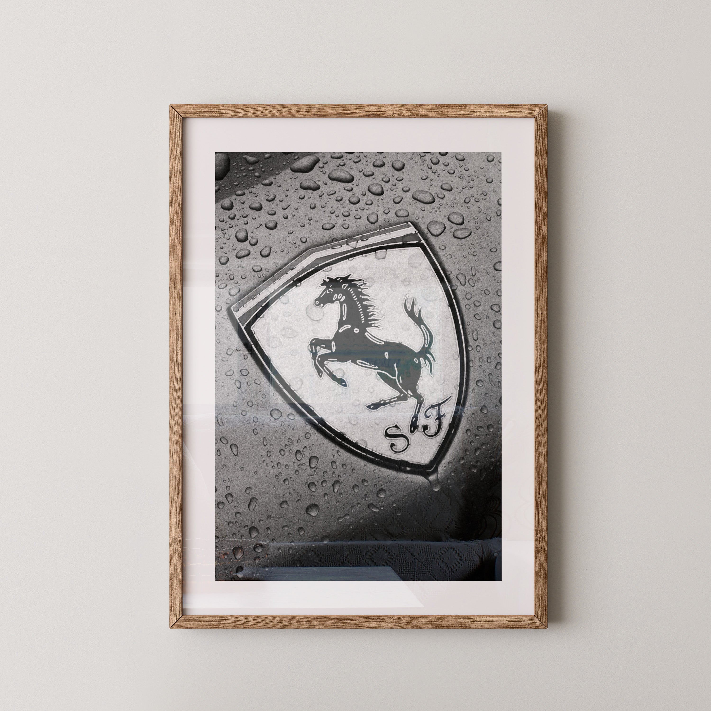 Regentropfen Pferd Emblem