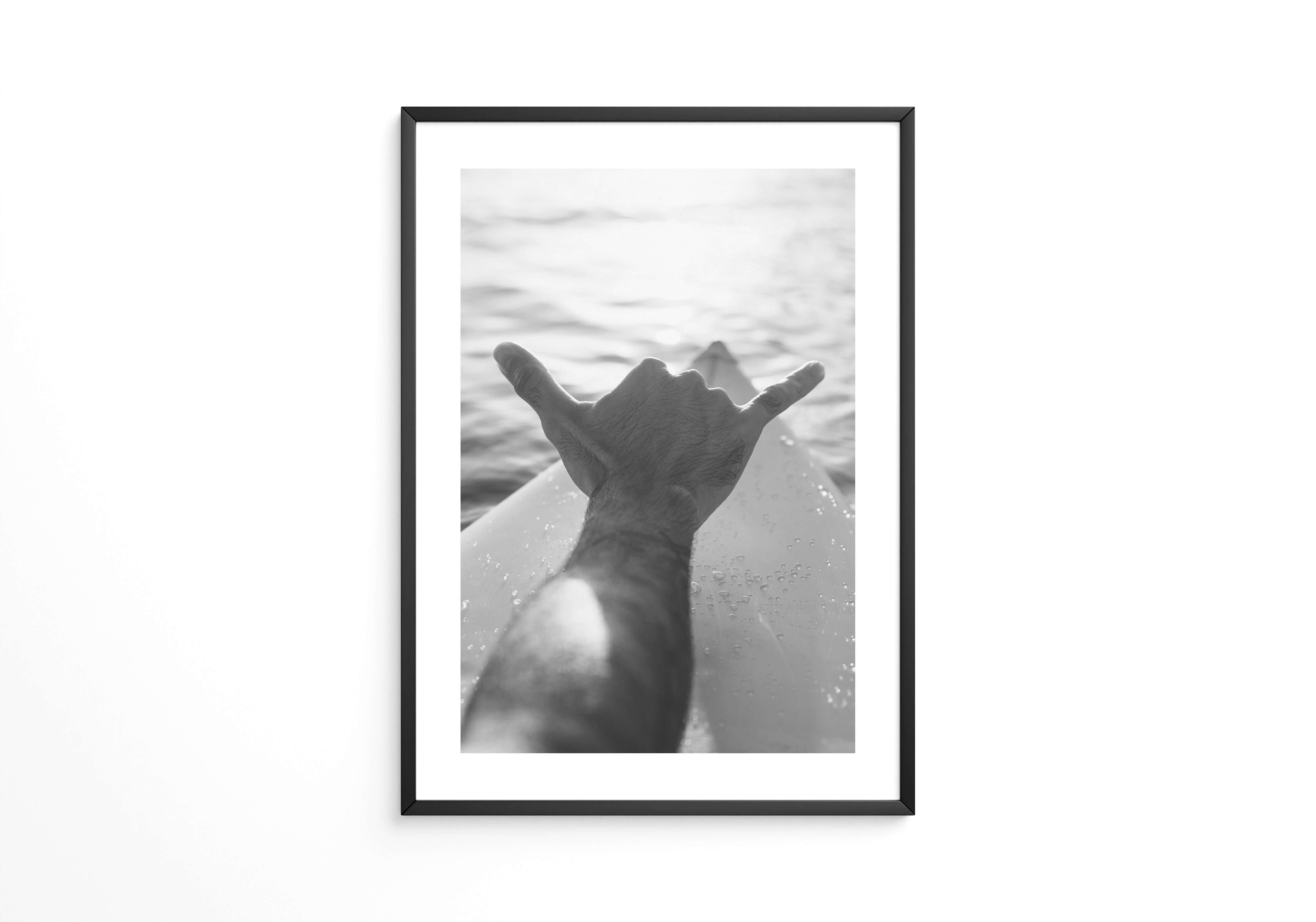 Hand Schattenspiel Daumen Schwarzweiß