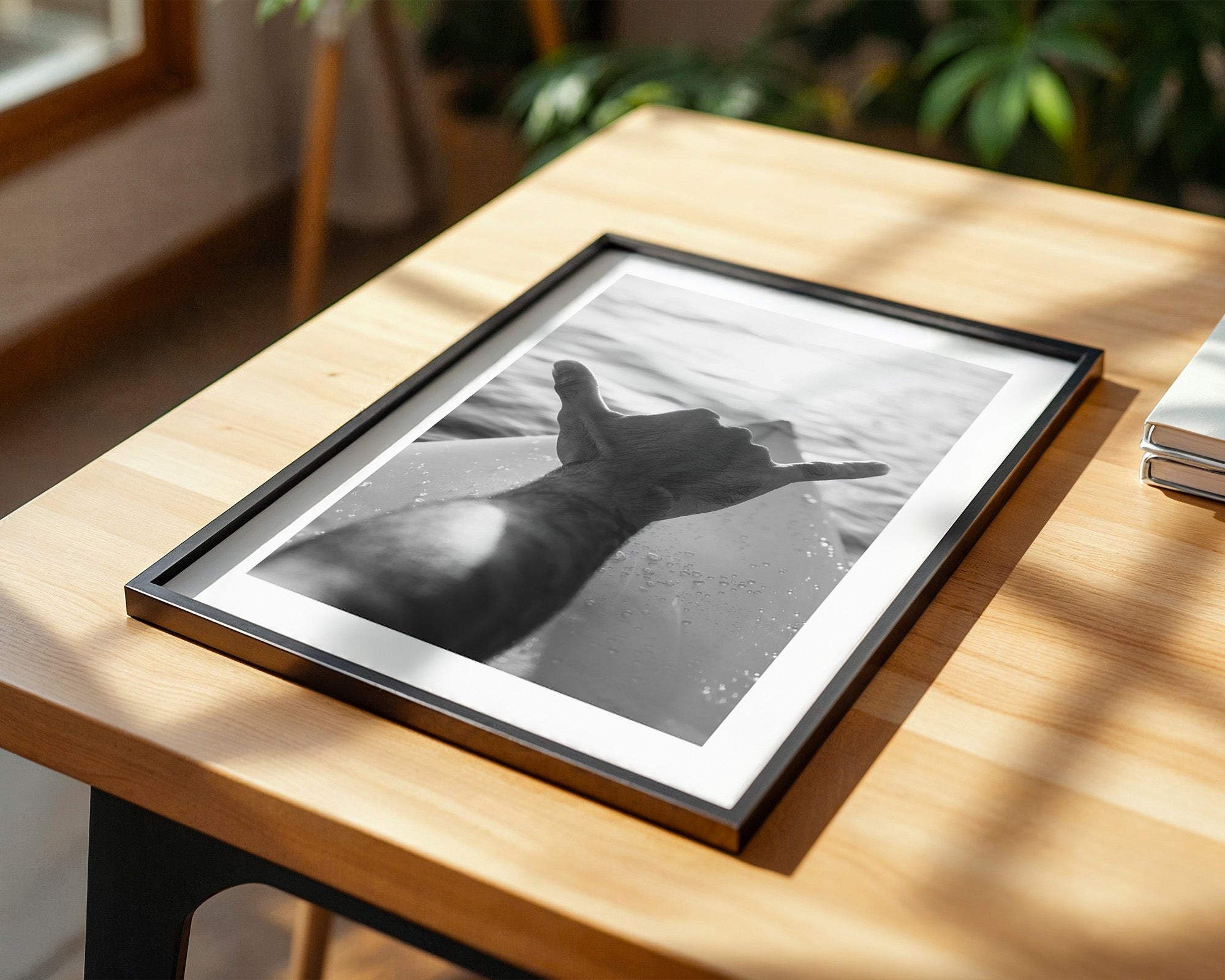 Hand Schattenspiel Daumen Schwarzweiß