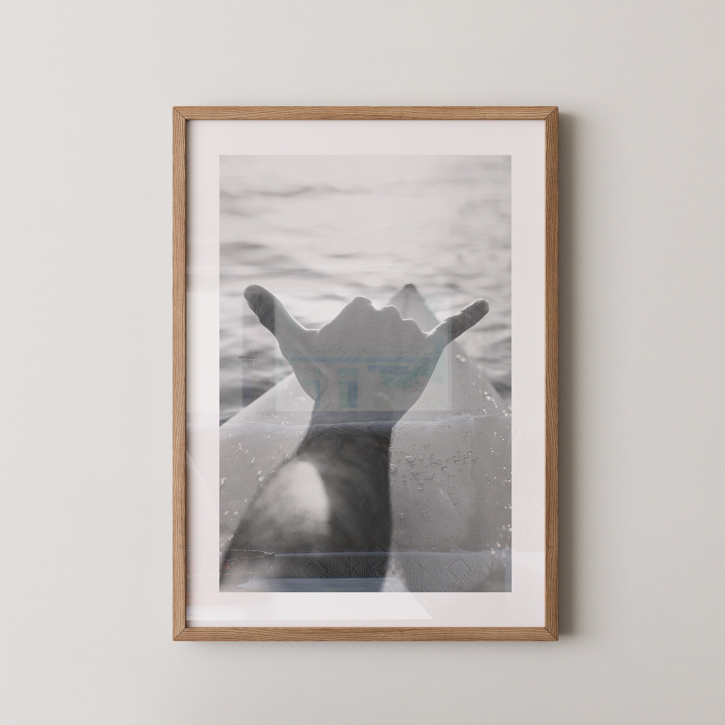 Hand Schattenspiel Daumen Schwarzweiß