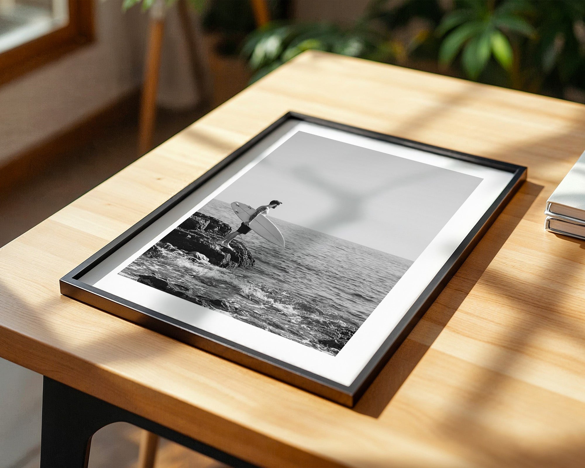 Surfer Meer Monochrom