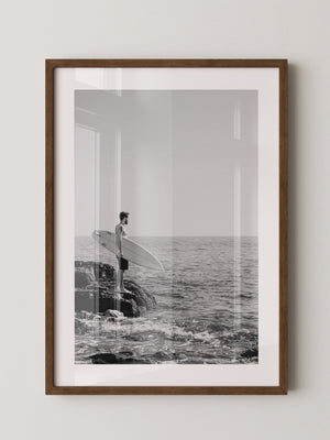 Surfer Meer Monochrom