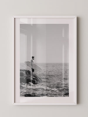 Surfer Meer Monochrom