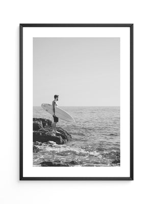 Surfer Meer Monochrom