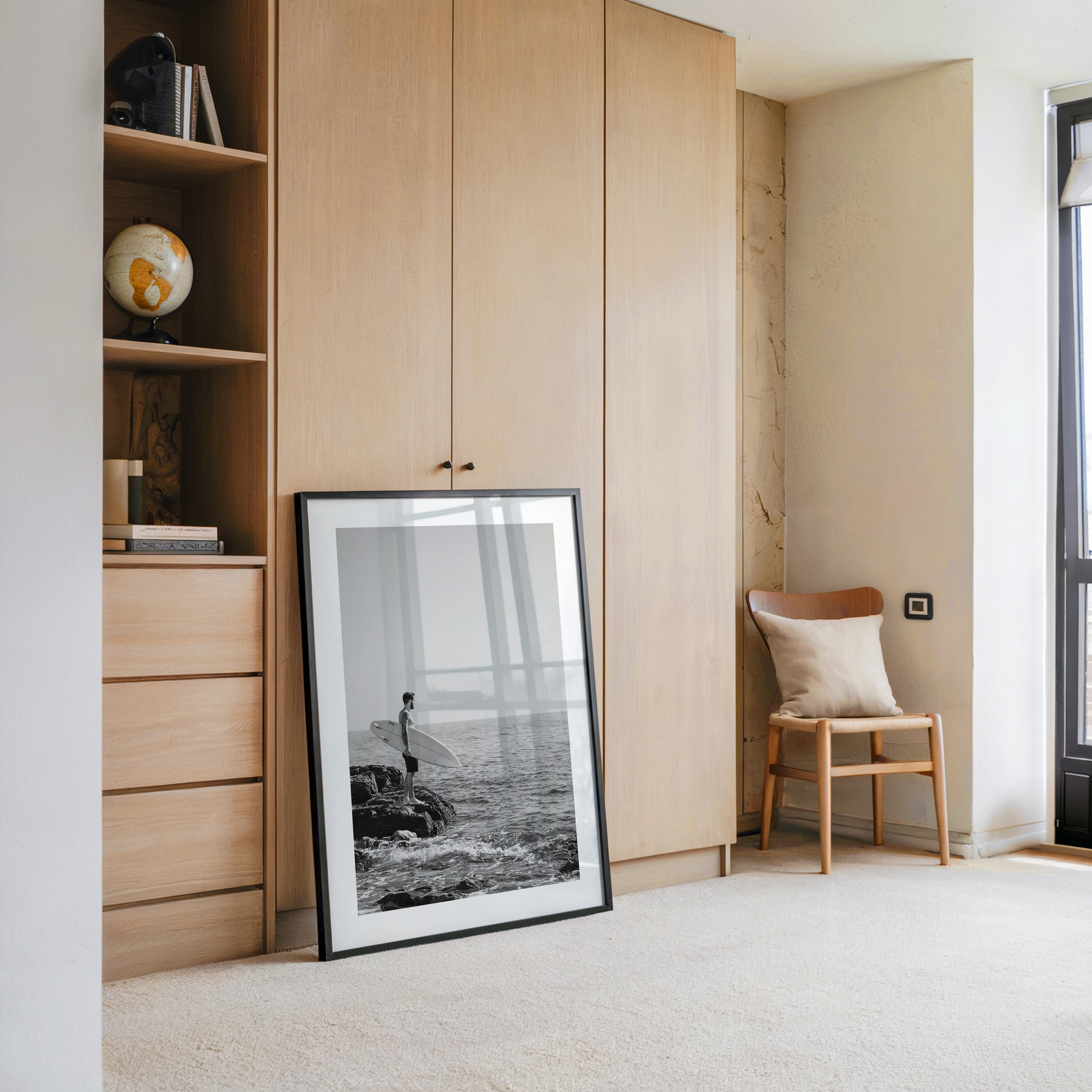 Surfer Meer Monochrom