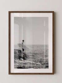Surfer Meer Monochrom