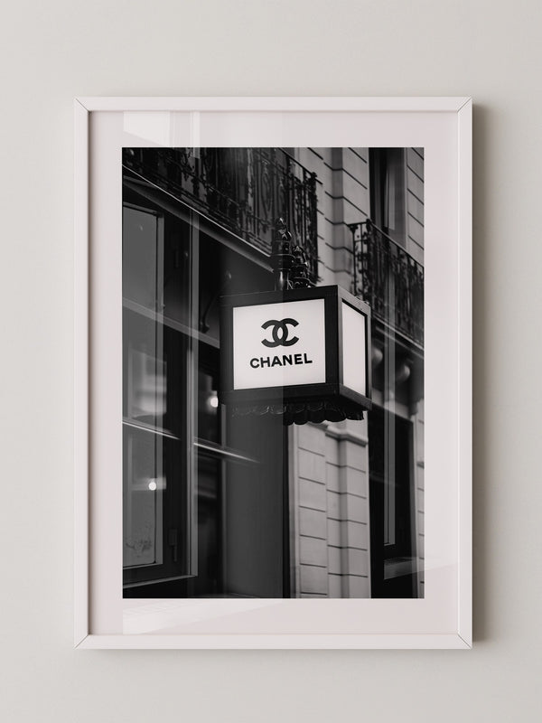 Retro Leuchtreklame Schwarzweiß