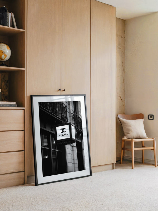 Retro Leuchtreklame Schwarzweiß