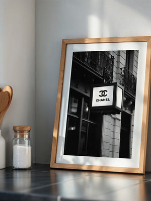 Retro Leuchtreklame Schwarzweiß