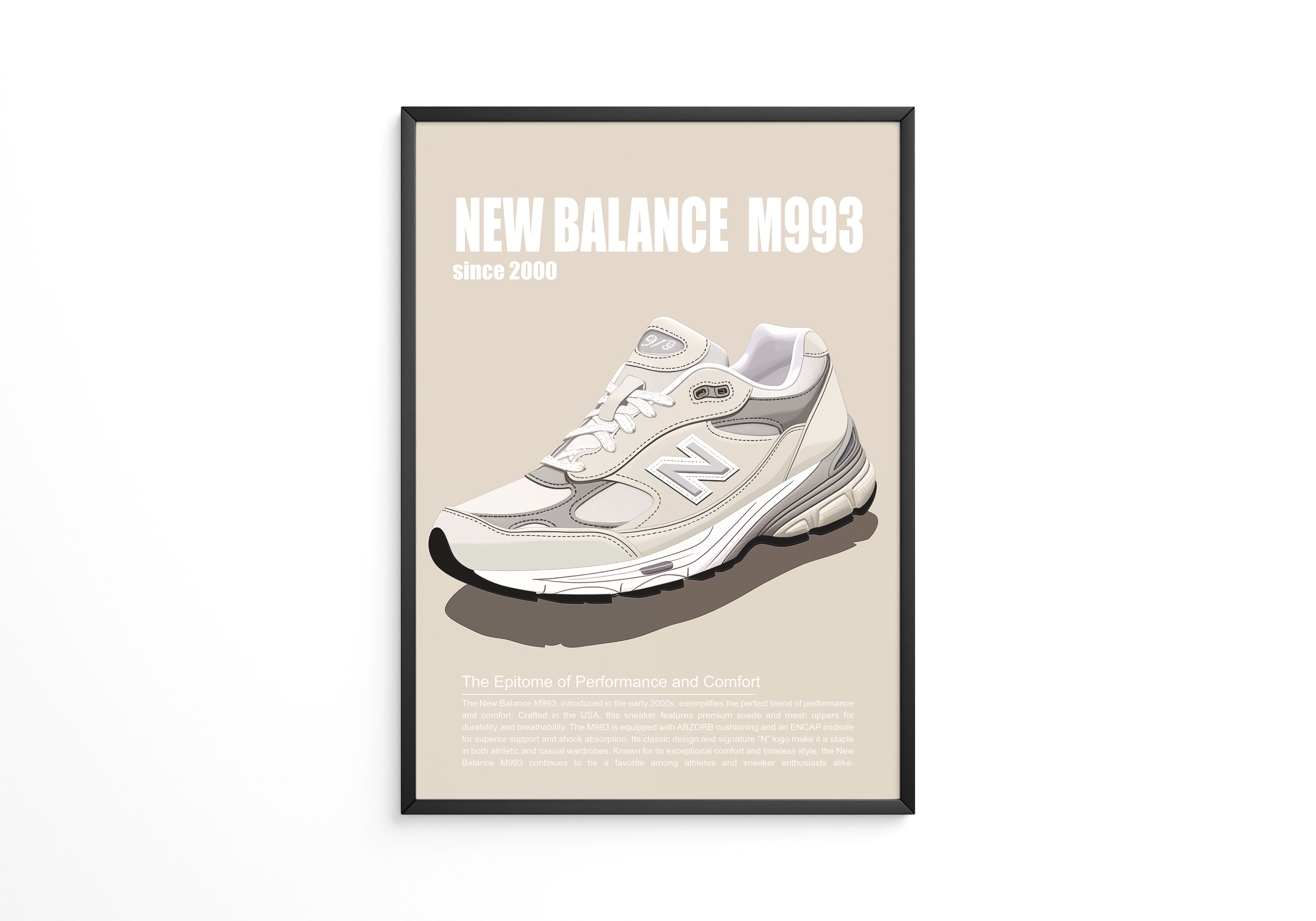 Sneaker Illustration Retro-Stil