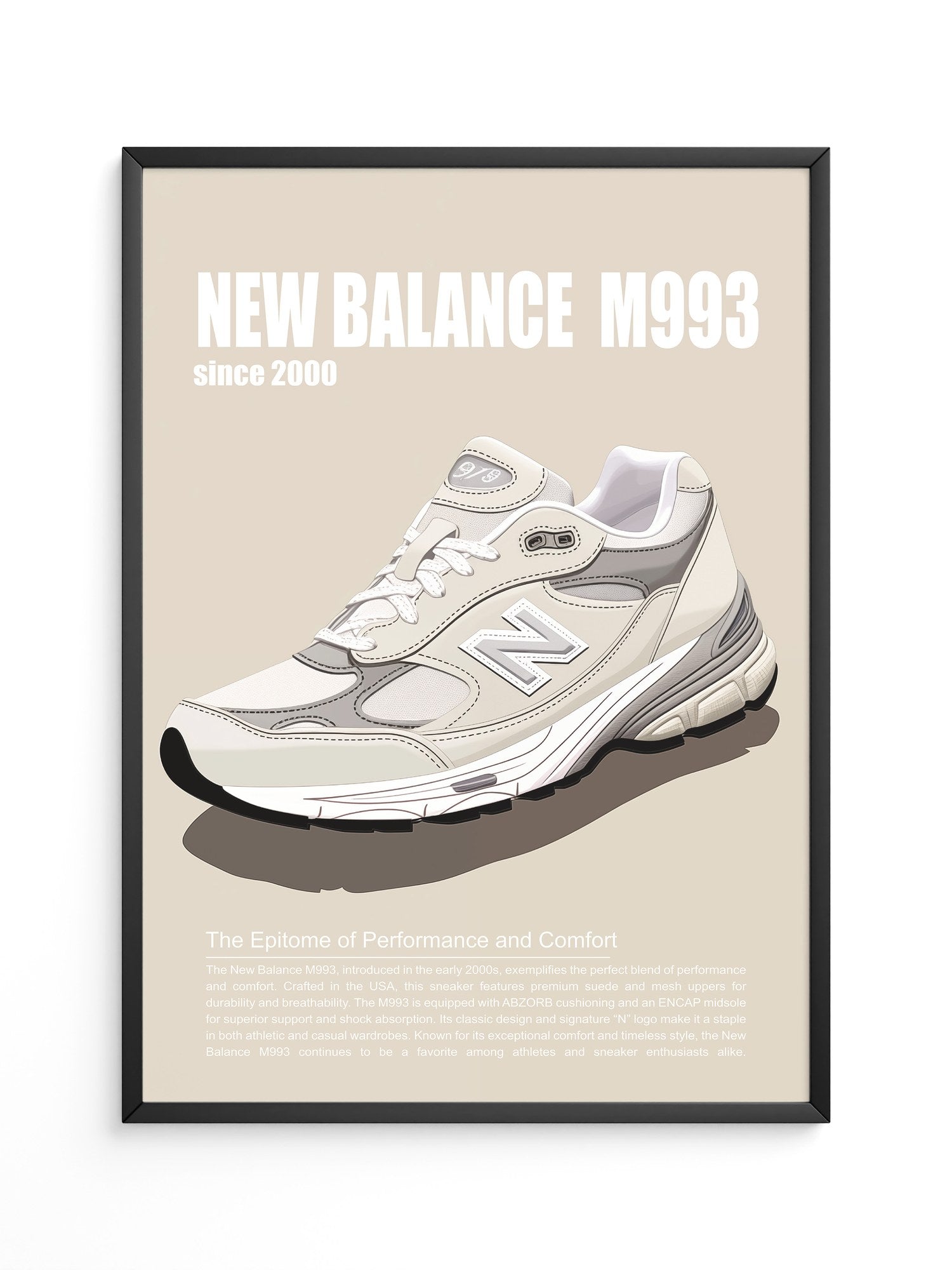 Sneaker Illustration Retro-Stil