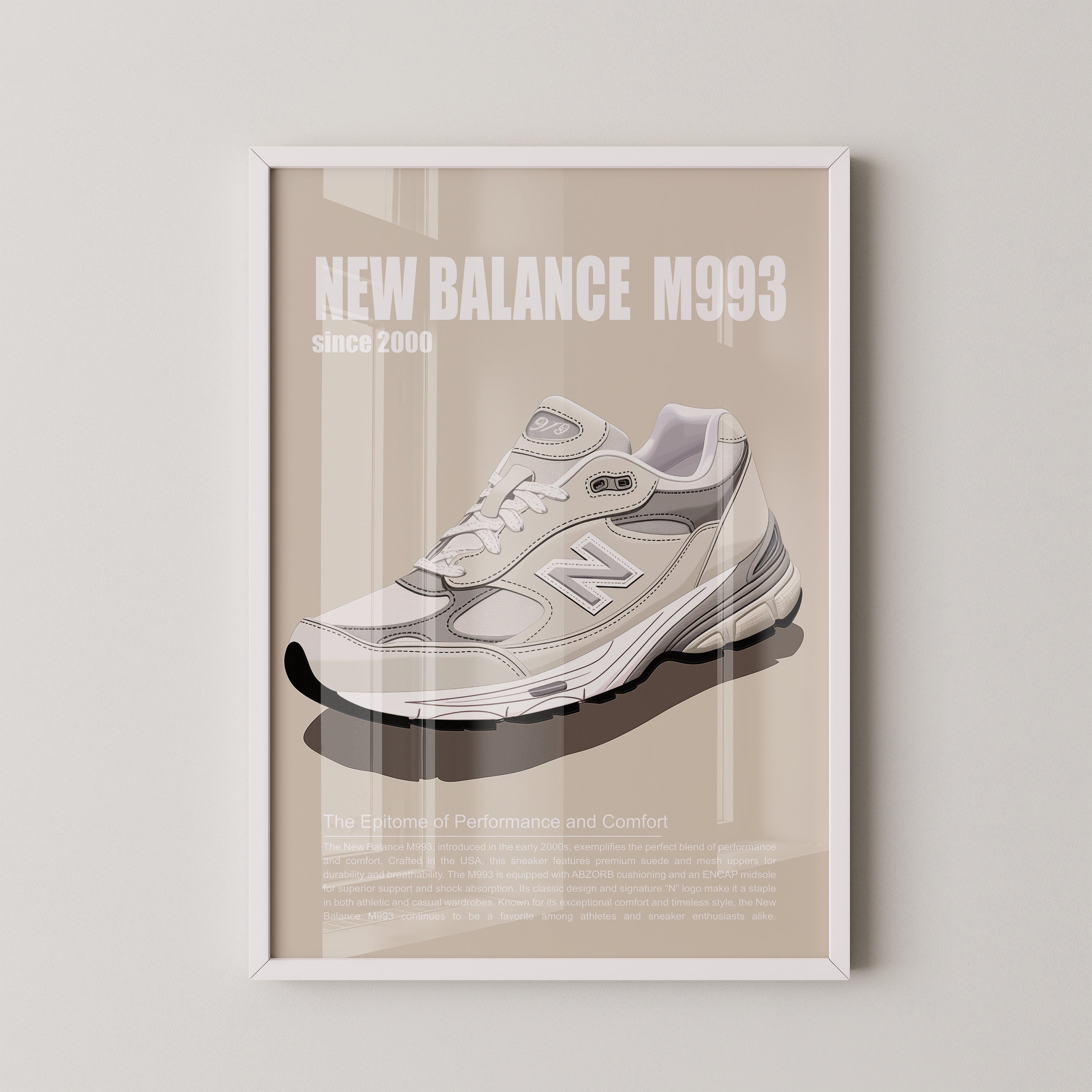 Sneaker Illustration Retro-Stil