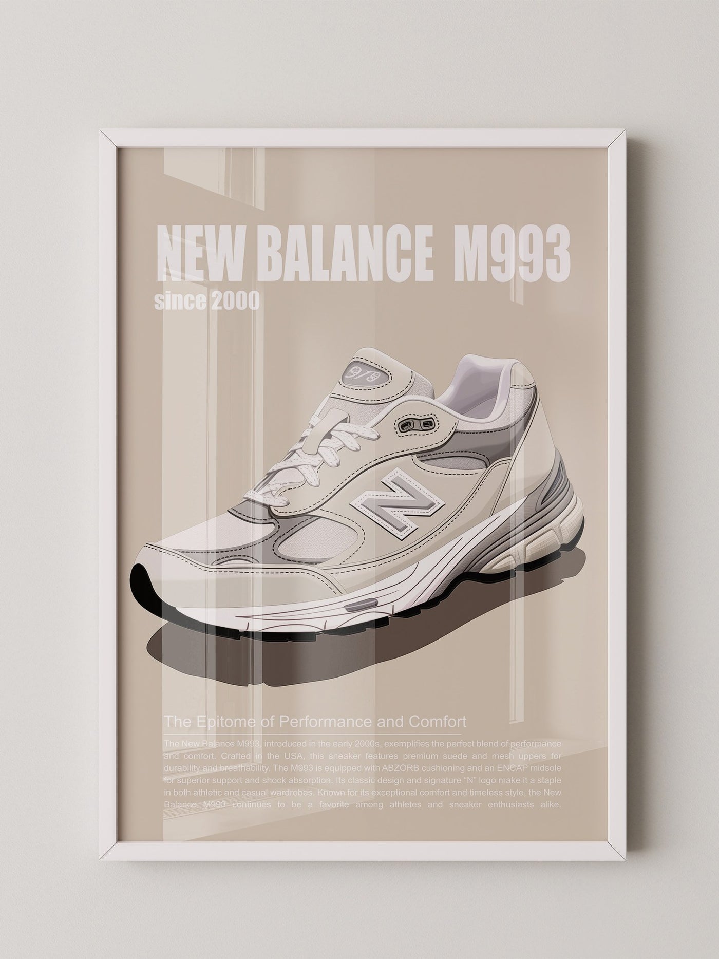 Sneaker Illustration Retro-Stil