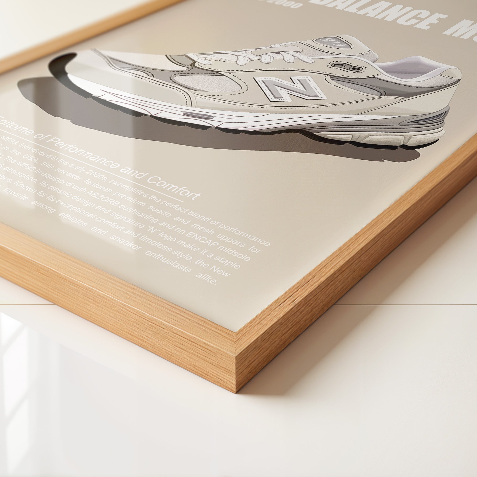 Sneaker Illustration Retro-Stil