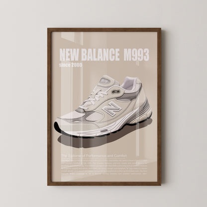 Sneaker Illustration Retro-Stil