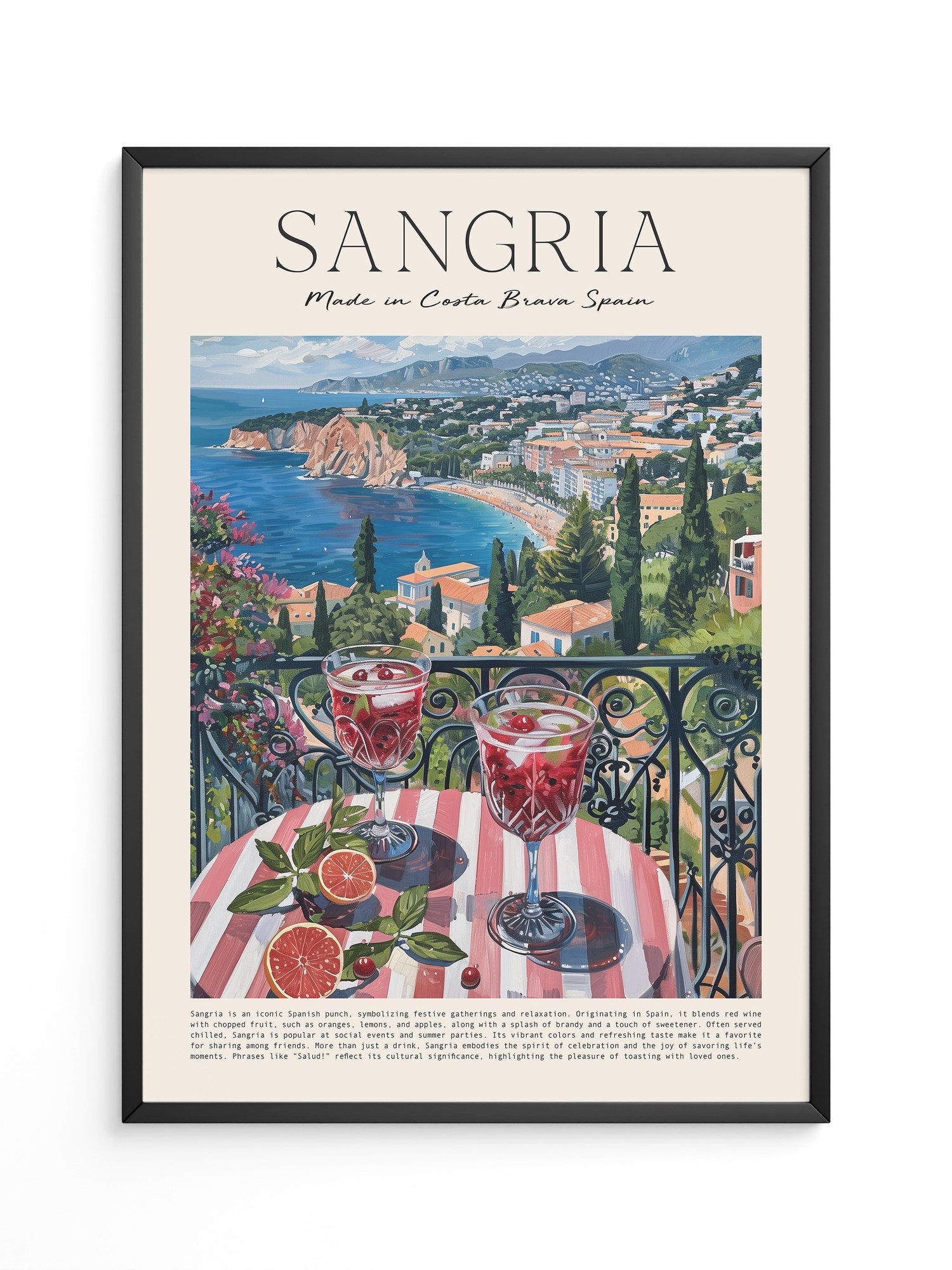 Sangria Terrasse Küstenblick