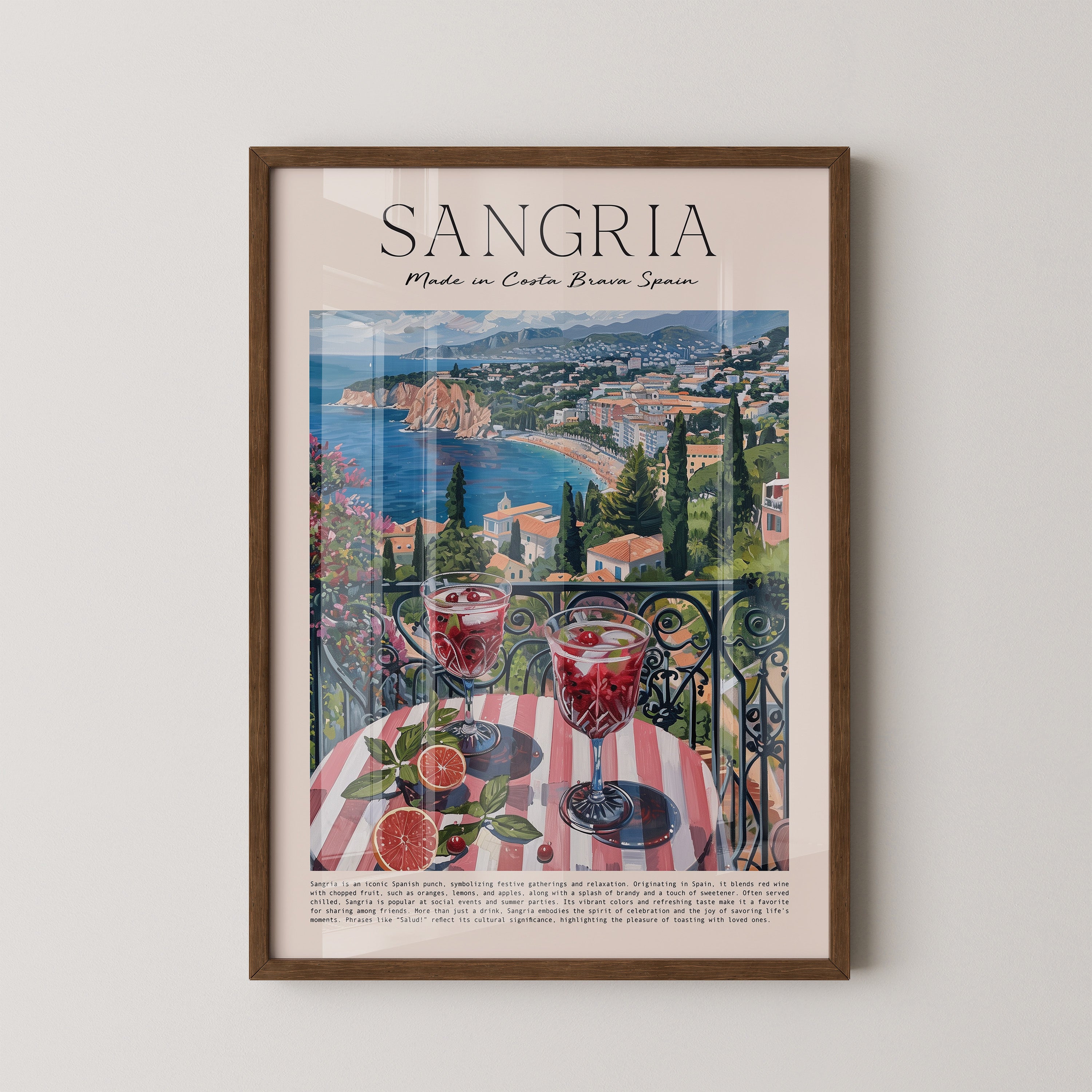 Sangria Terrasse Küstenblick