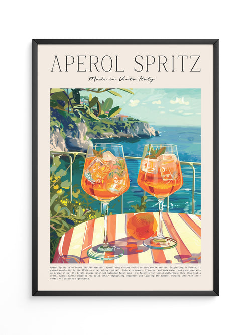 Aperol Sommerdrink Illustration Meerblick
