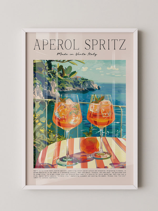 Aperol Sommerdrink Illustration Meerblick