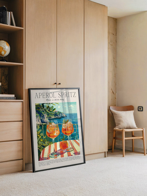 Aperol Sommerdrink Illustration Meerblick