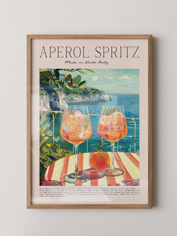 Aperol Sommerdrink Illustration Meerblick