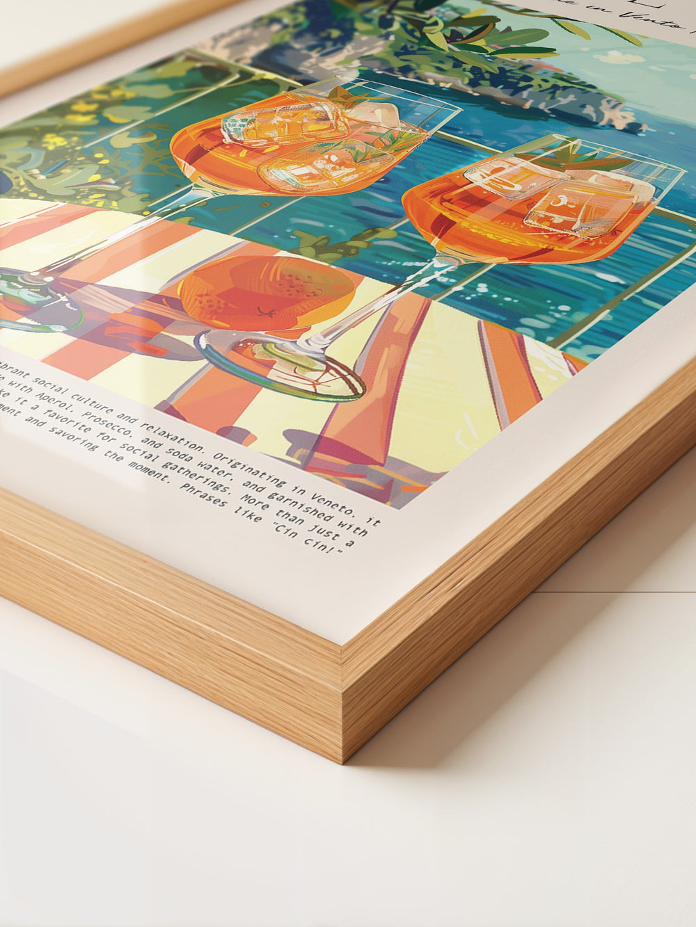 Aperol Sommerdrink Illustration Meerblick