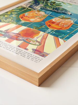 Aperol Sommerdrink Illustration Meerblick