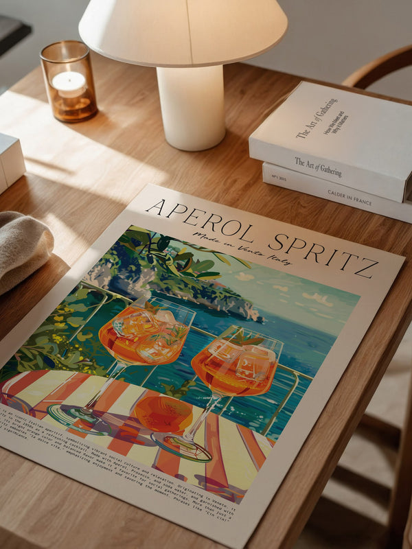 Aperol Sommerdrink Illustration Meerblick