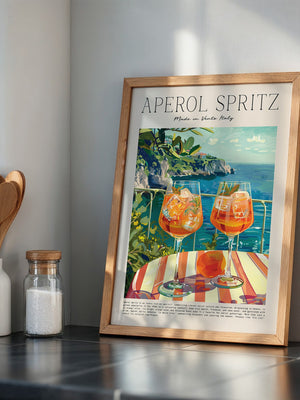Aperol Sommerdrink Illustration Meerblick