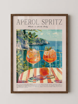 Aperol Sommerdrink Illustration Meerblick