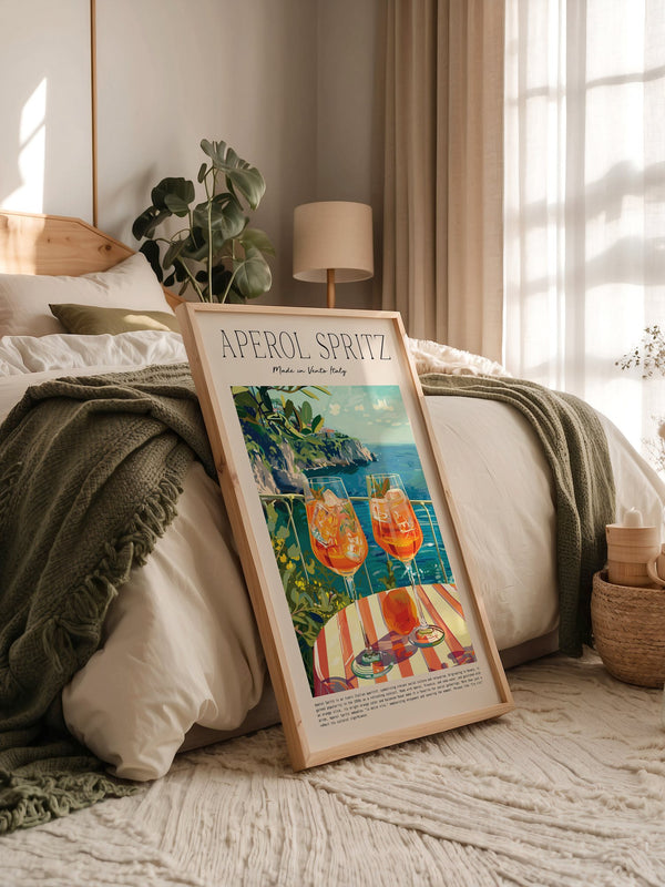 Aperol Sommerdrink Illustration Meerblick