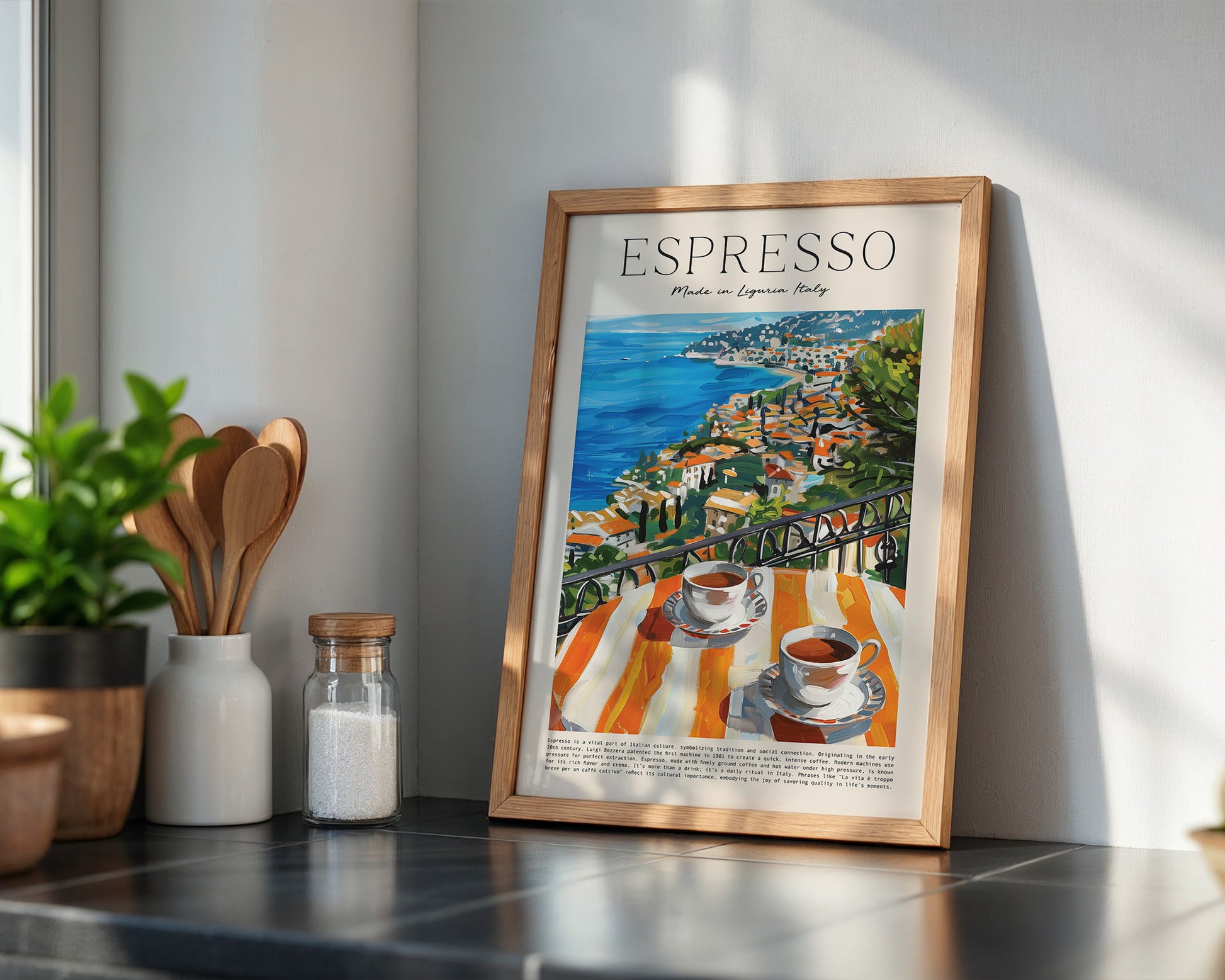 Espresso Meerblick Malerei