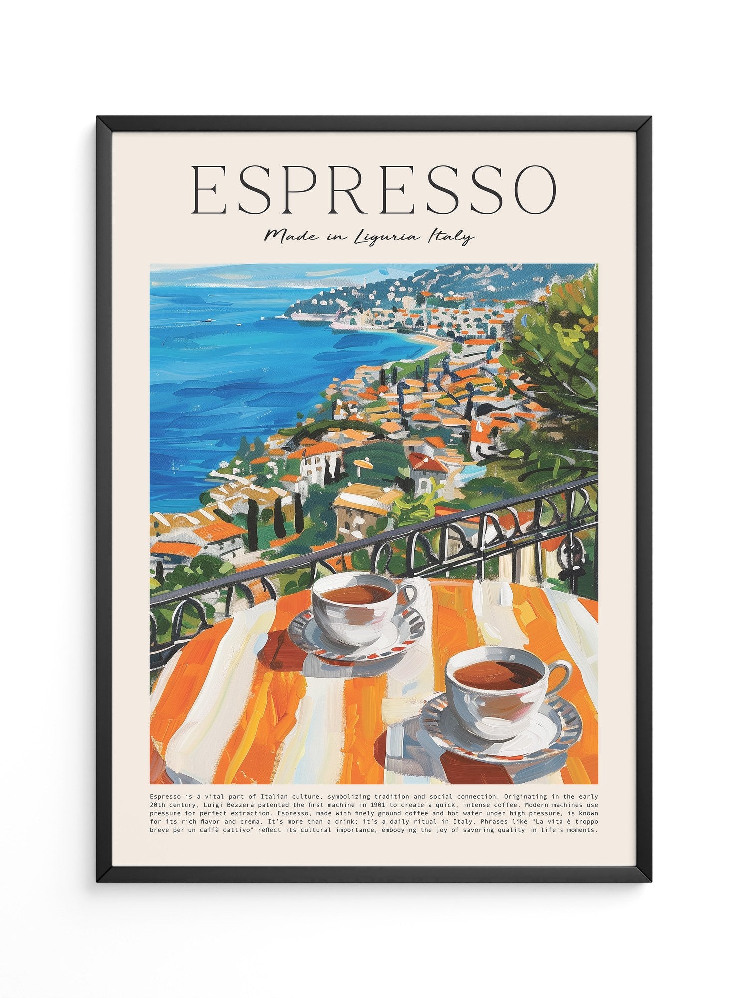 Espresso Meerblick Malerei