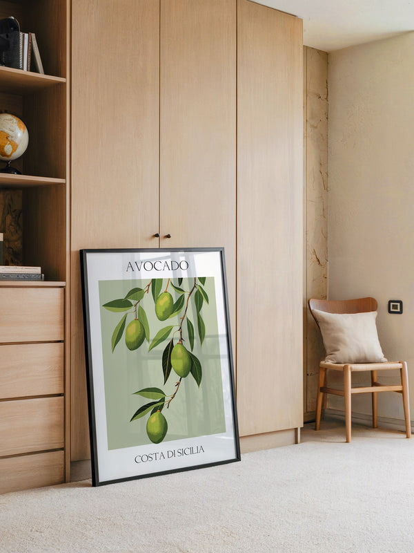 Avocados Zweige Illustration Grün