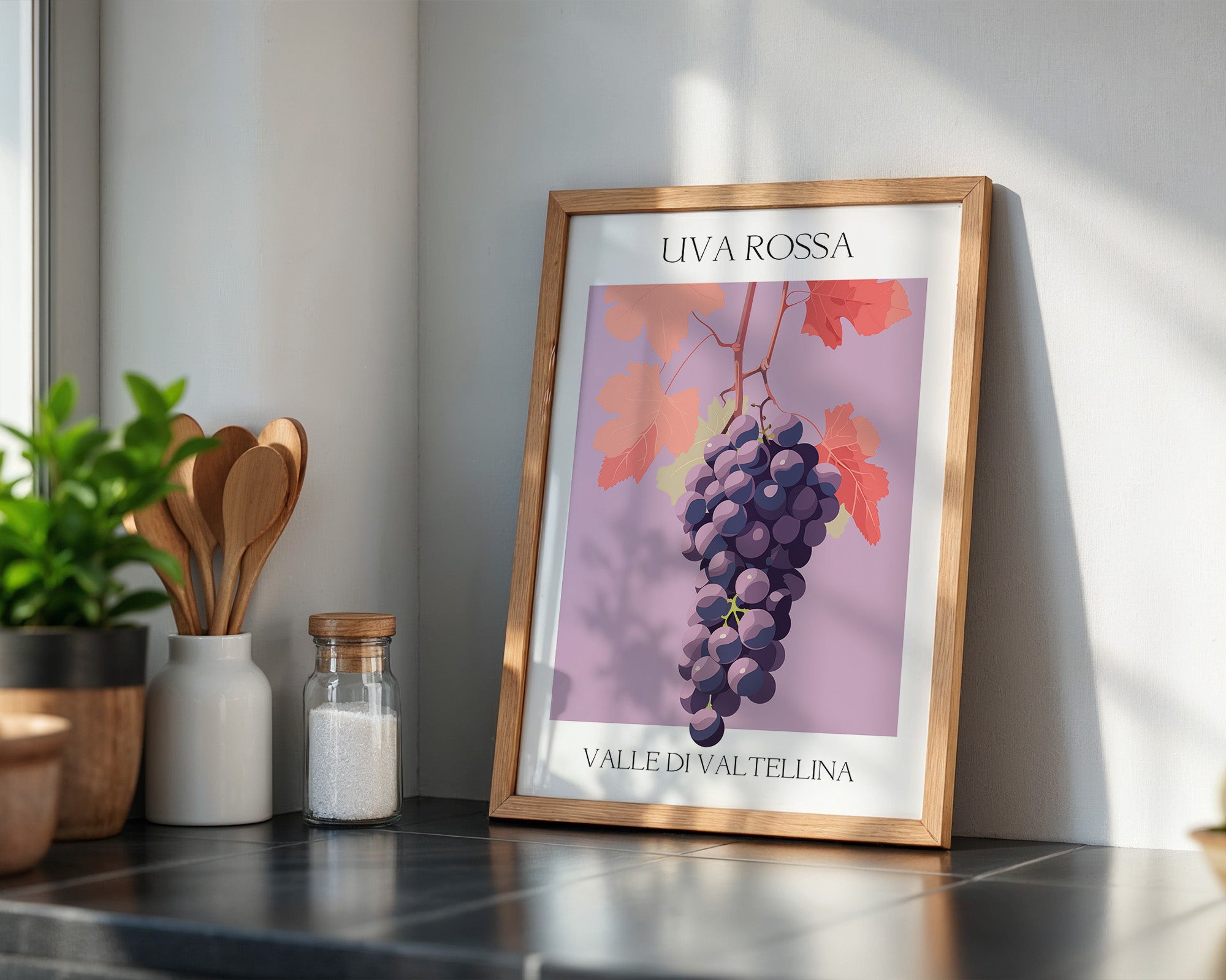 Trauben Illustration Rosa