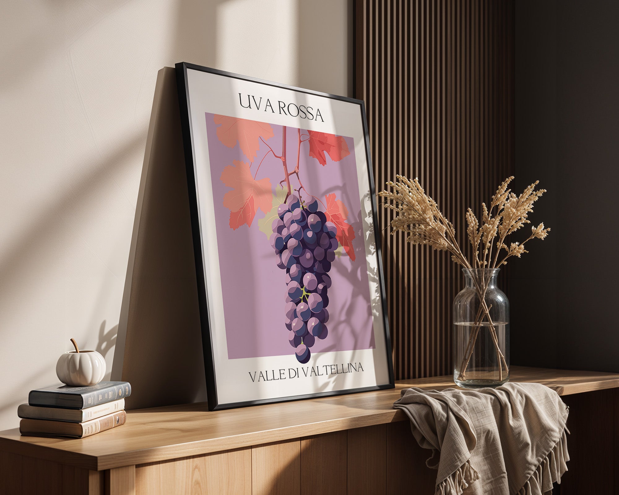 Trauben Illustration Rosa