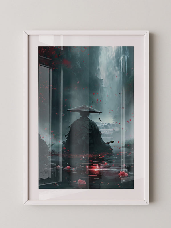 Samurai Wasserfall Mystisch